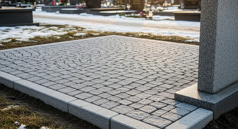 Брусчатка с гранитным цоколем по периметру, образец ПМ013 во Владивостоке