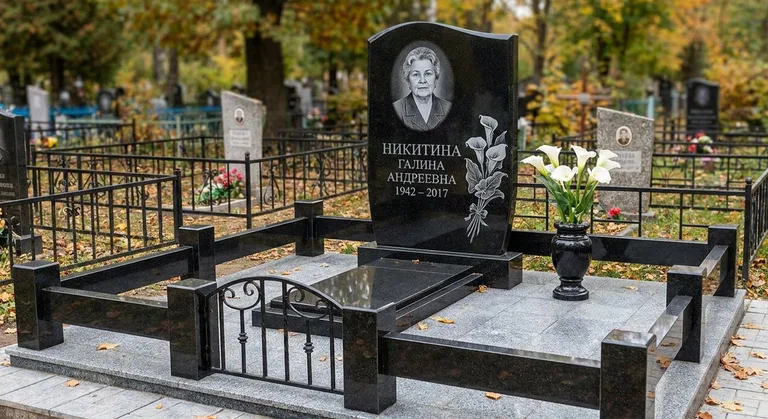Памятник с гравировкой калл — выполненная работа «Никитина» во Владивостоке
