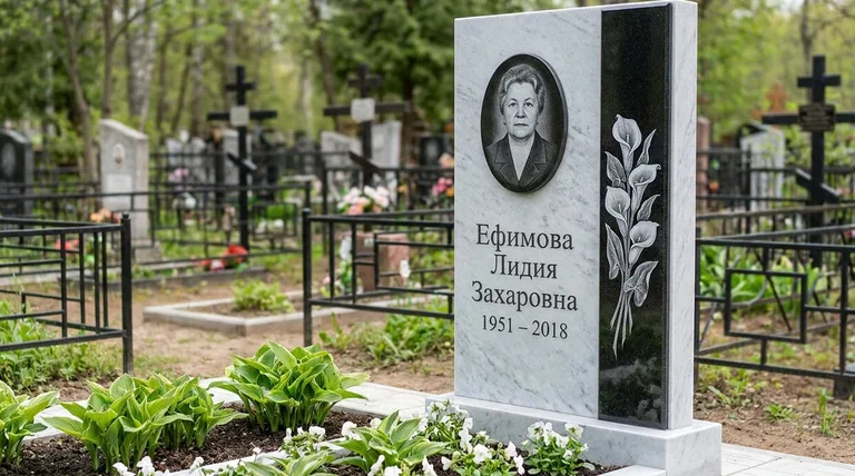 Памятник с гравировкой калл — выполненная работа «Ефимова» во Владивостоке