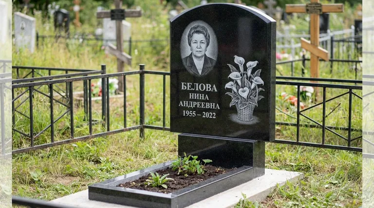 Памятник с гравировкой калл — выполненная работа «Белова» во Владивостоке