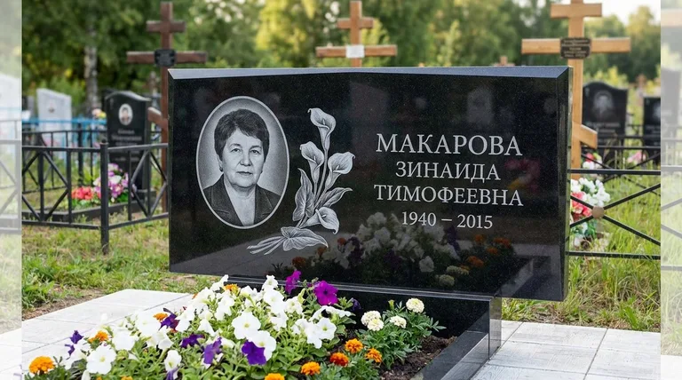 Памятник с гравировкой калл — выполненная работа «Макарова» во Владивостоке