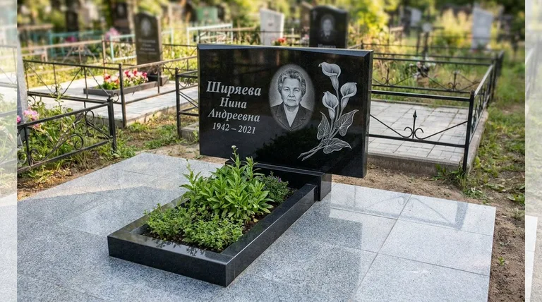 Памятник с гравировкой калл — выполненная работа «Ширяева» во Владивостоке