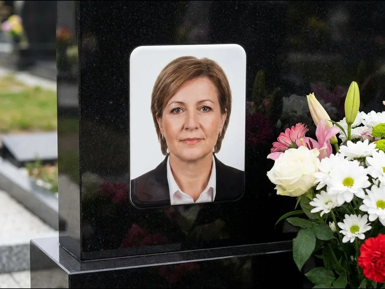Прямоугольное фото на керамике на памятник во Владивостоке