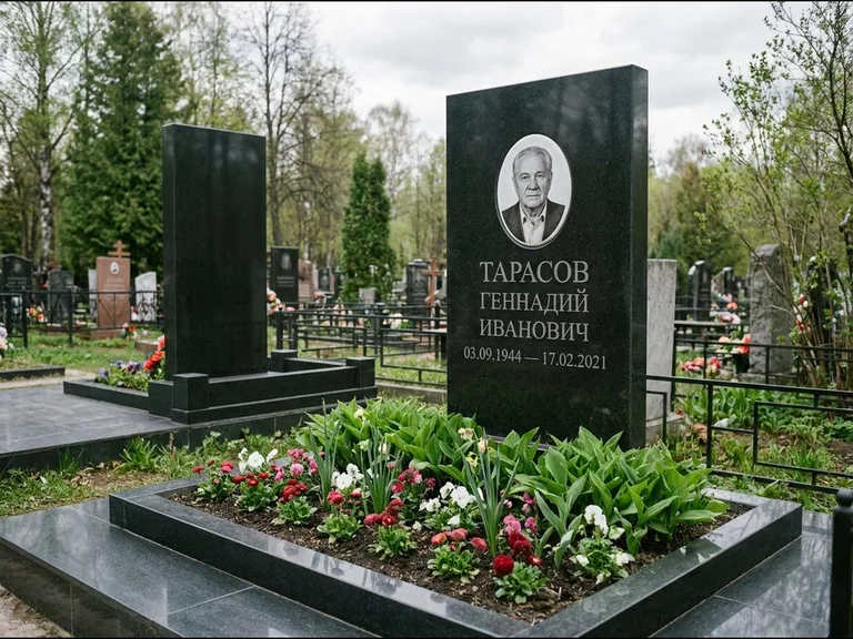 Керамический портрет на габбро-диабазе во Владивостоке