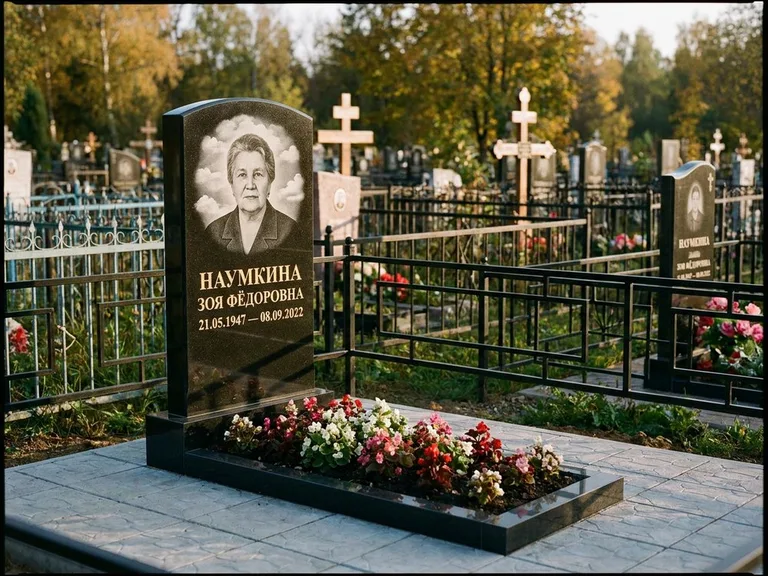 Гравировка портрета на чёрном граните — выполненная работа 30 во Владивостоке