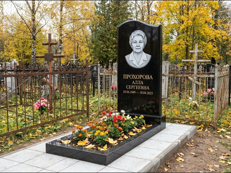 Гравировка портрета на чёрном граните — выполненная работа 8 во Владивостоке