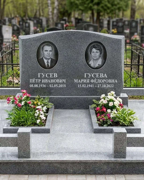 Памятник под ключ из белого мрамора во Владивостоке