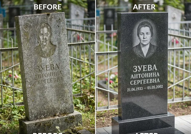 Восстановление сколов кромки гранита: до и после во Владивостоке