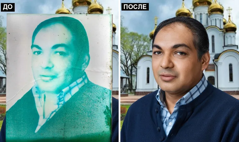 Ретушь фото на памятник — цветокоррекция и колоризация: до и после во Владивостоке