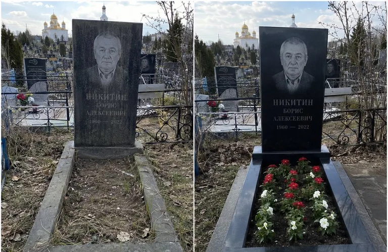 Диптих №3: покраска оградки и прополка цветника с тюльпанами — до и после во Владивостоке