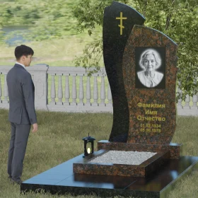 Комбинированный памятник для православных - П028