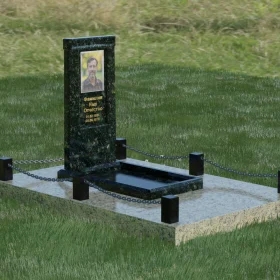 Светский гранитный памятник П061 вертикальный - П061