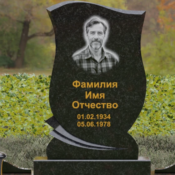 Гранитный памятник для одного во Владивостоке, гранит Габбро-диабаз
