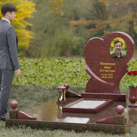 Комбинированный памятник для одного - П107