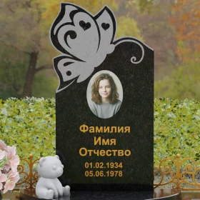 Вертикальный гранитный светский памятник - П138