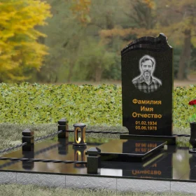Вертикальный памятник из гранита без креста - П149