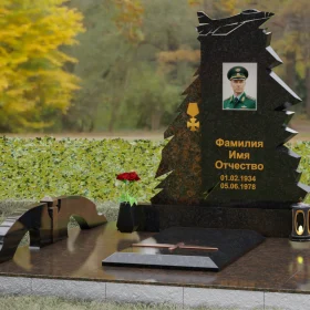 Вертикальный гранитный памятник на могилу - П202