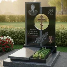 Элитный гранитный православный памятник - ПН329