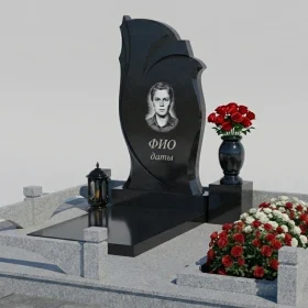 Гранитный мемориальный комплекс вертикальный светский - ПН465