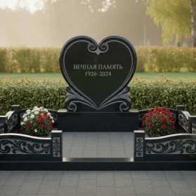 Светский вертикальный памятник с комплексом из Дымовского гранита - ПН523