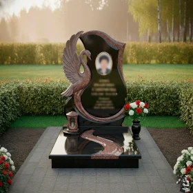 Светский комбинированный памятник вертикальный - ПН583