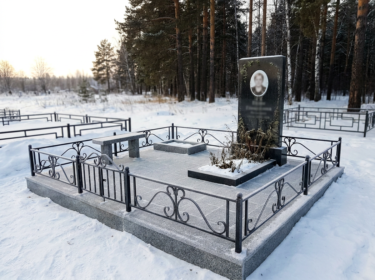 Благоустройство могилы во Владивостоке — пример 3